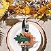 Supla 120 PCS 12 Styles Maple Leaf Fall Die Cuts Leaf Cut Outs with Holes Hang Tags with Strings Attached Favor Tags Gift Tags Treats Tags with Ribbons for Fall Wedding Halloween Party Wishing Tree