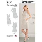 Simplicity 8258 Women's Sheath Dress Sewing Pattern, Three Styles, Sizes 20W-28W