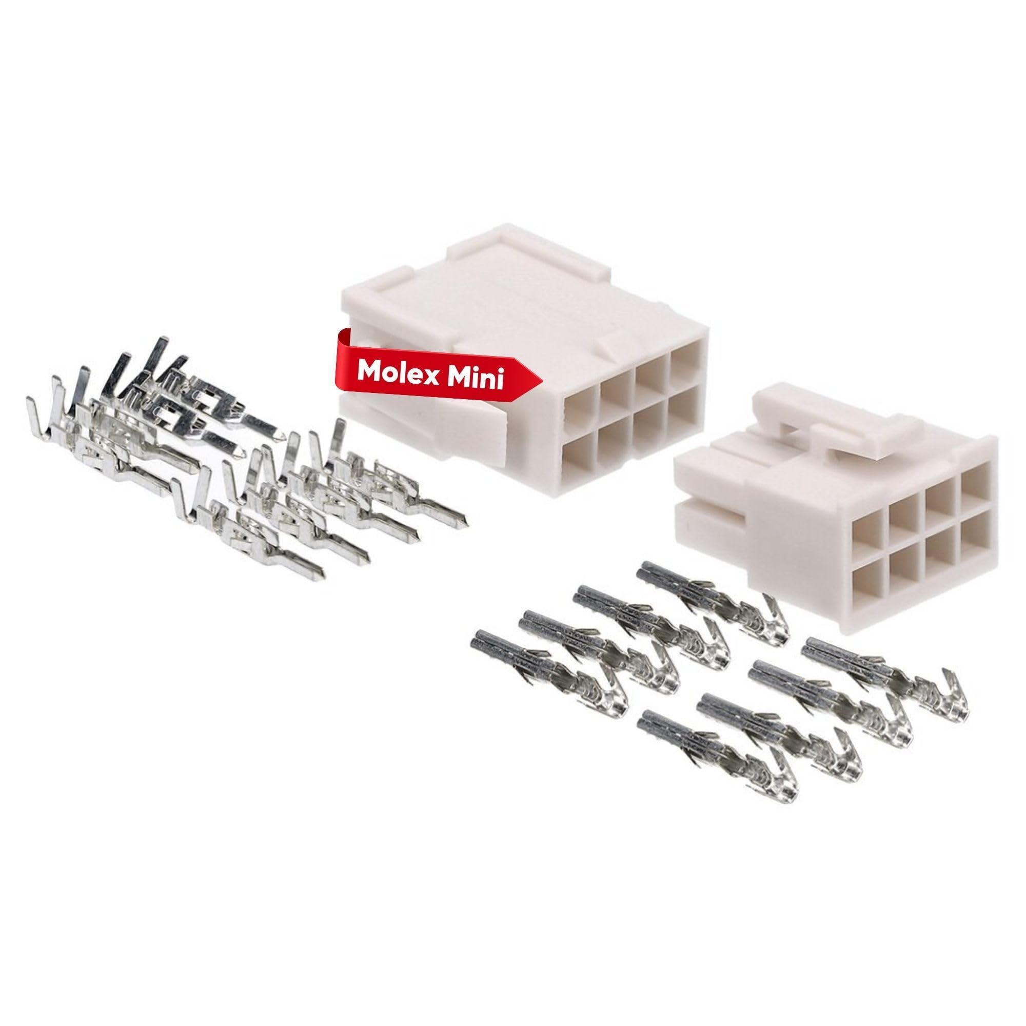 Molex Mini-Fit Jr. Connector Set 8-Pin for PC Components Kali-2408 I Industrial Quality from German Dealer