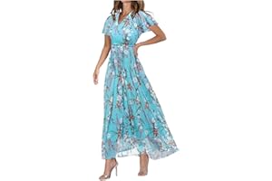 BNisBM Summer Dresses for Women 2024,Casual Beach Vacation Tropical Date Night Boho Hawaiian Sun Dresses Flowy Ruched Dress