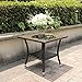 Patiorama Outdoor Wicker Patio Side Table, Weather Resistant Rattan Coffee Table, Square End Table, Aluminum Frame, Espresso Brown