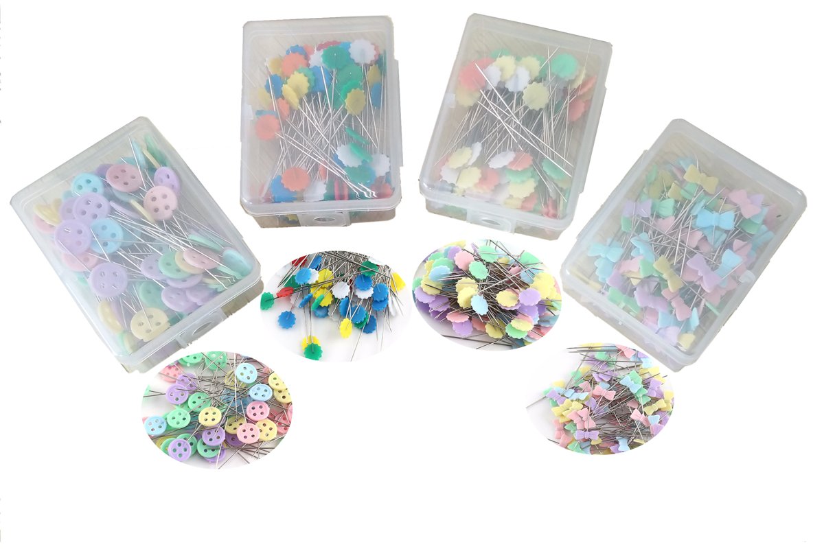 HONEYSEW 100PCS of Quilting/Patchwork Pins, Sewing Accessories Haberdashery, 4 Styles for Choose (PIN(A+B+C+D))