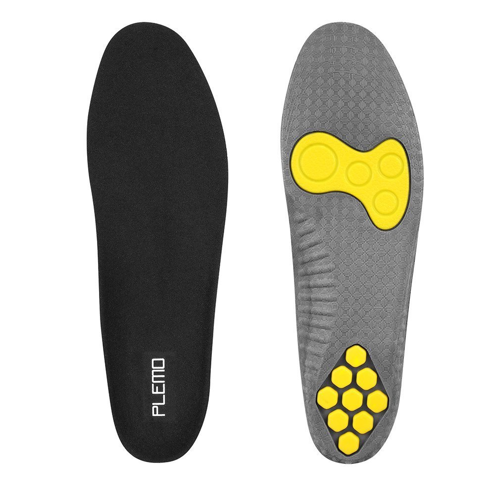 Plemo Gel Sports Shoe Insoles for Men, One Size Fits All with Cushioning Arch Support (Men Size 8 - 12)