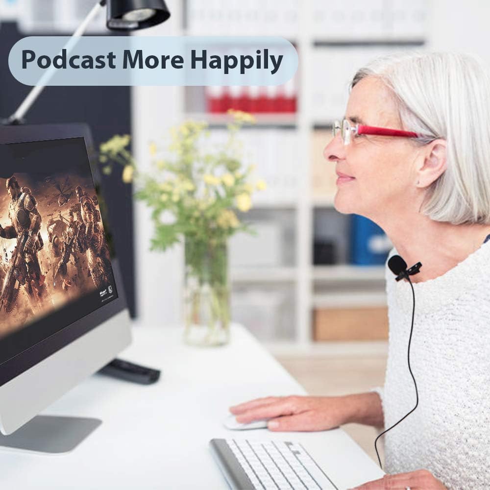 USB Lavalier Microphone-MAONO AU-UL10 192kHz/24bit Omnidirectional Lapel Mic Hands Free Shirt Collar Clip-on Microphone for PC Computer, Laptop, YouTube, Skype Recording, Live Broadcasting: Home Audio & Theater