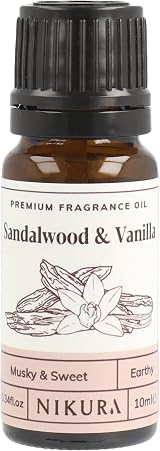 Nikura Sandalwood & Vanilla Fragrance Oil 10ml – Vegan UK Made