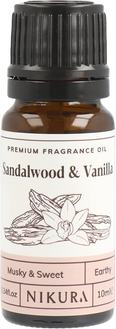 Nikura Sandalwood & Vanilla Fragrance Oil 10ml – Vegan UK Made