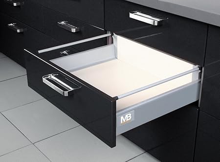 Soft Close Kitchen Drawer Runners System L 450mm Modern Box