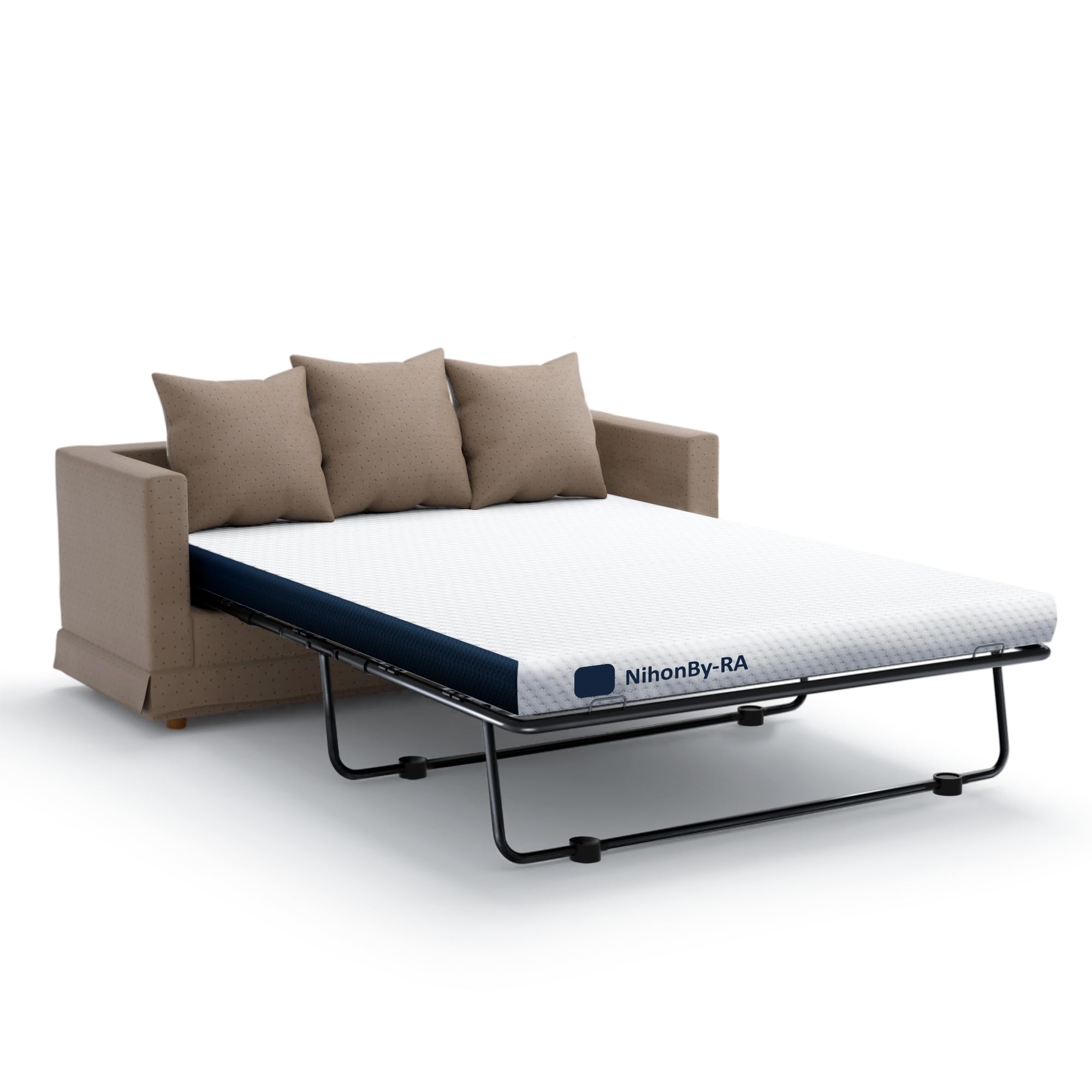 Photo 1 of NihonBy-RA 4.6 Inch Memory Foam Mattress Replacement for Sleeper Sofa and Couch Beds | 4.6 in| CertiPUR-US Certified | Washable Material w(Sofa Not Included)(Queen)