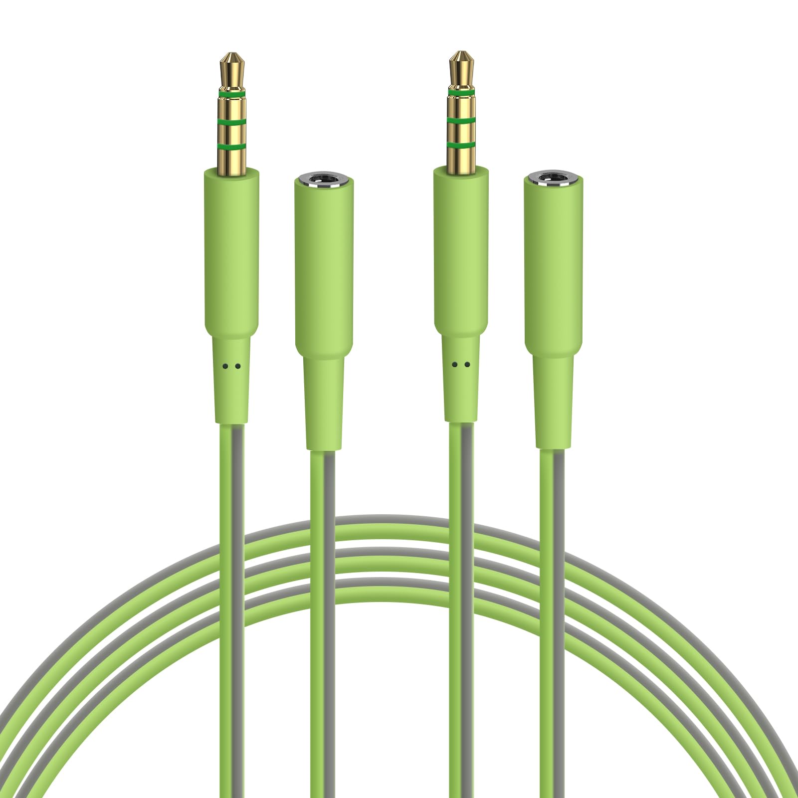 GEEKRIA 3.5mm (1/8") Male to 3.5mm (1/8") Female Headphone Plug Adapter, Audio Extension Cable, TPE Cable Compatible with iPhone 6S 6S Plus, Headphone Amplifier (55cm+75cm/2 Pack)