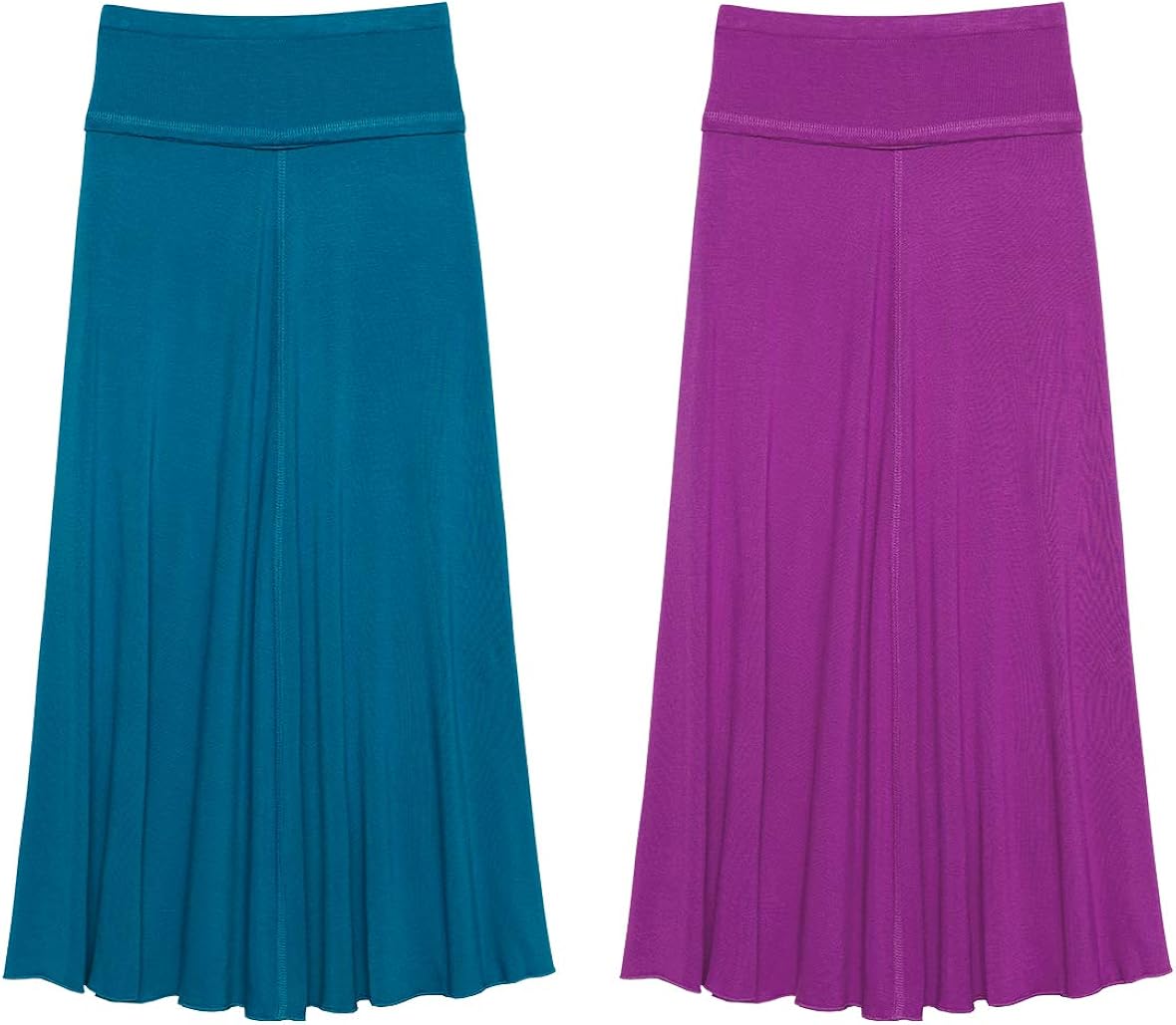 KIDPIK 2-Pack Maxi Skirts for Girls 4 Years & Up - Comfy Modest Clothing - 2 Colors/Skirt Set: Clothing