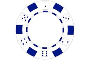 DA VINCI 100 Clay Composite Dice Striped 11.5 gram Poker Chips, Blank White Chips for Direct UV Print or Hot Stamping (White)