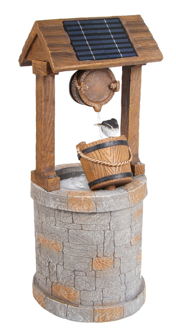 PRIMROSE 74cm Solar Powered Wishing Well Water Feature by Solaray Buy