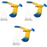 3Pcs Balance Bird Prop, Clear Triangle Stand Classic Gravity Balancing Eagle, Stable Anti-Fall Clear Gravity Principle Demo for Science Teaching