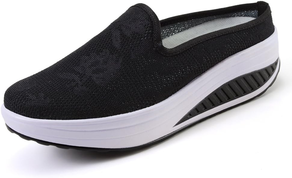 SHAKE Women's Mesh Slip-On Casual Walking Wedges Shoes Breathable Work Out Sneakers for Women