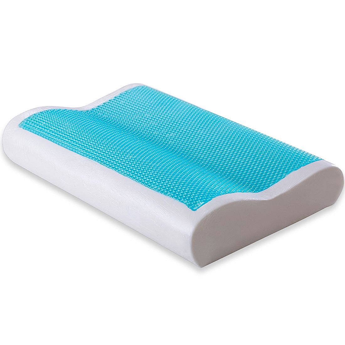 Cr 1 Pack Sleep Cool Gel Memory Foam Pillow for Neck Pain Relief