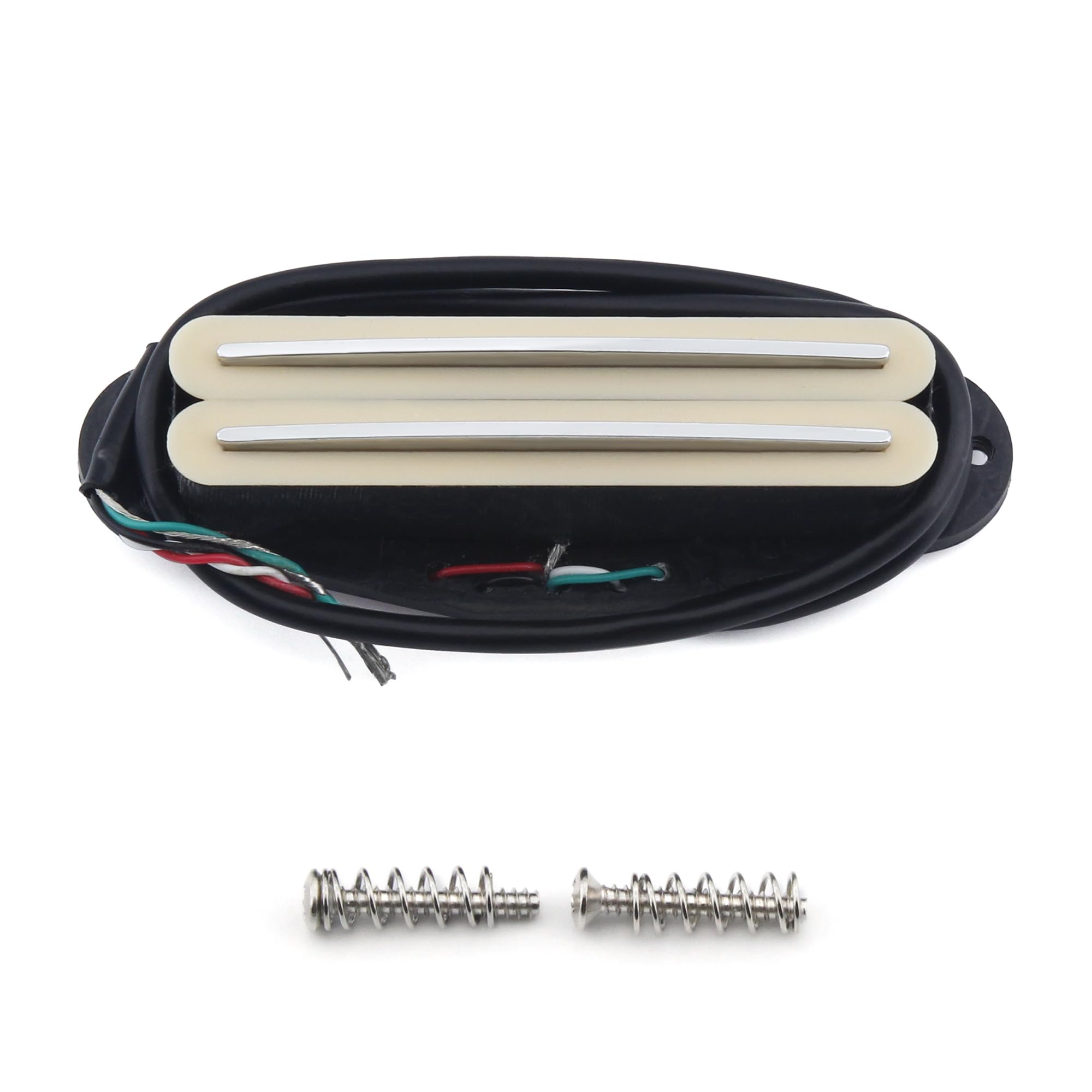FLEOR Ceramic Hot Rail Single Coil Sized Humbucker Pickup Middle Pickup for ST Electric Guitar, Cream โ image 1