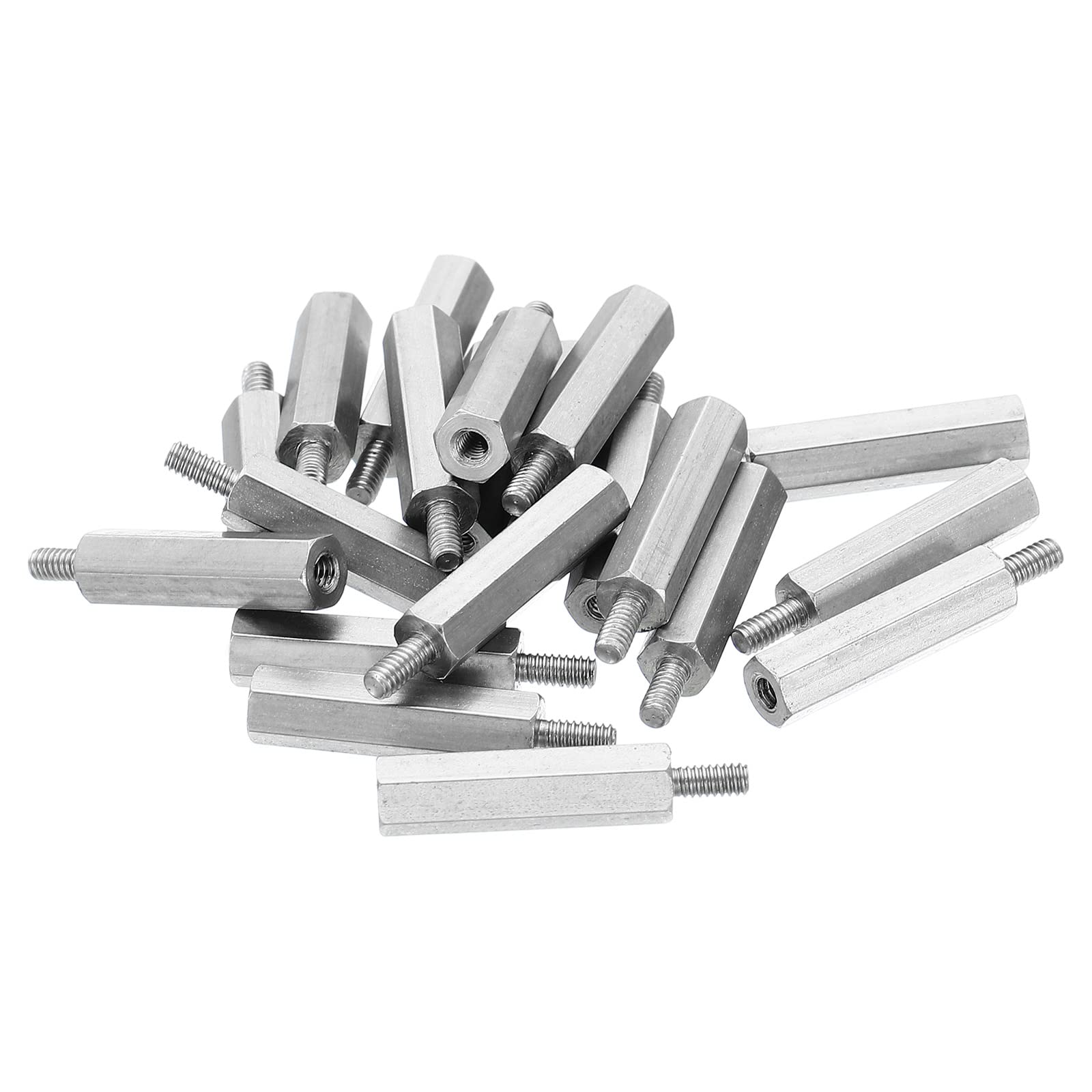 PATIKIL M2x16mm+4mm Male-Female Hex Standoff, 20 Pack Stainless Steel PCB Standoffs Screws for Motherboards, Computer Cases, Circuit Boards, Electronics