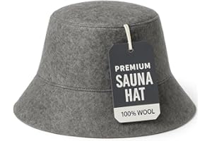 DIVELUX Premium Sauna Hat – 100% Natural Wool, Handmade Sauna Headwear for Men and Women – Eco-Friendly, Breathable