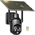 Oculview 4G LTE Cellular Security Camera with Built-in SIM Card, Unlimited Data Plan, 2K Live Video, Solar No WiFi Security Cam Outdoor 360° Full View, Color Night Vision, Motion Alert, Remote Access