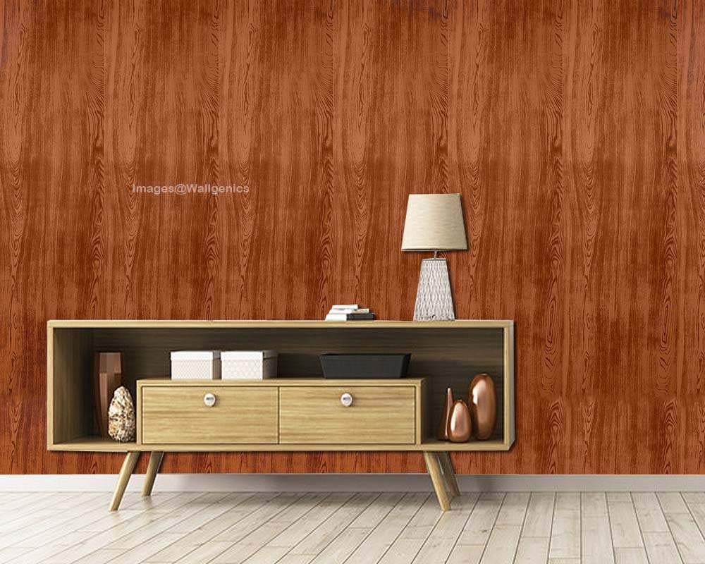Wallgenics 3D Sunmica Wood Wallpaper, PVC Self Adhesive HD Wall Sticker