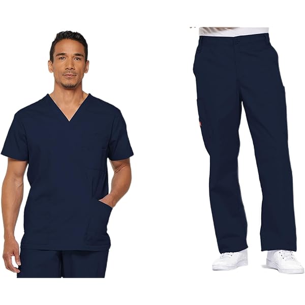 Amazon.com: Cherokee Men Scrub Set Men's Polo Shirt Modern Fit