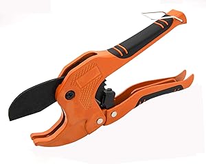 PVC Pipe Cutters,PEX Cutter,Pipe Cutter,Pex Cutter Tool,Ratchet-type Tube and Pipe Cutter for Cutting O.D. PEX, PVC, and PPR Plastic Hoses,Ideal for Home Working and Plumbers,Up to 1-5/8" inches