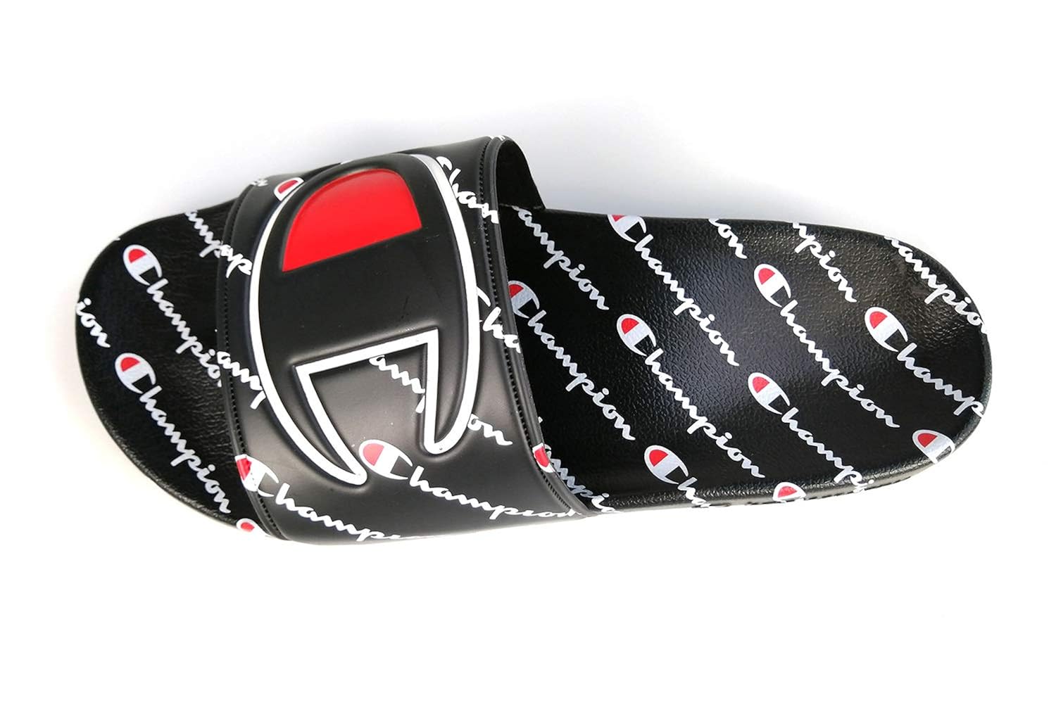 champion ipo repeat black slide sandals