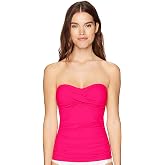 Anne Cole Women's Anne Cole Women's Twist Front Shirred Bandeau Tankini