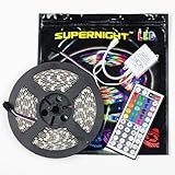 SUPERNIGHT (TM) 16.4FT SMD 5050 Waterproof 300LEDs RGB Flexible LED Strip Light Lamp Kit + 44Key IR Remote Controller(Power supply is not included)