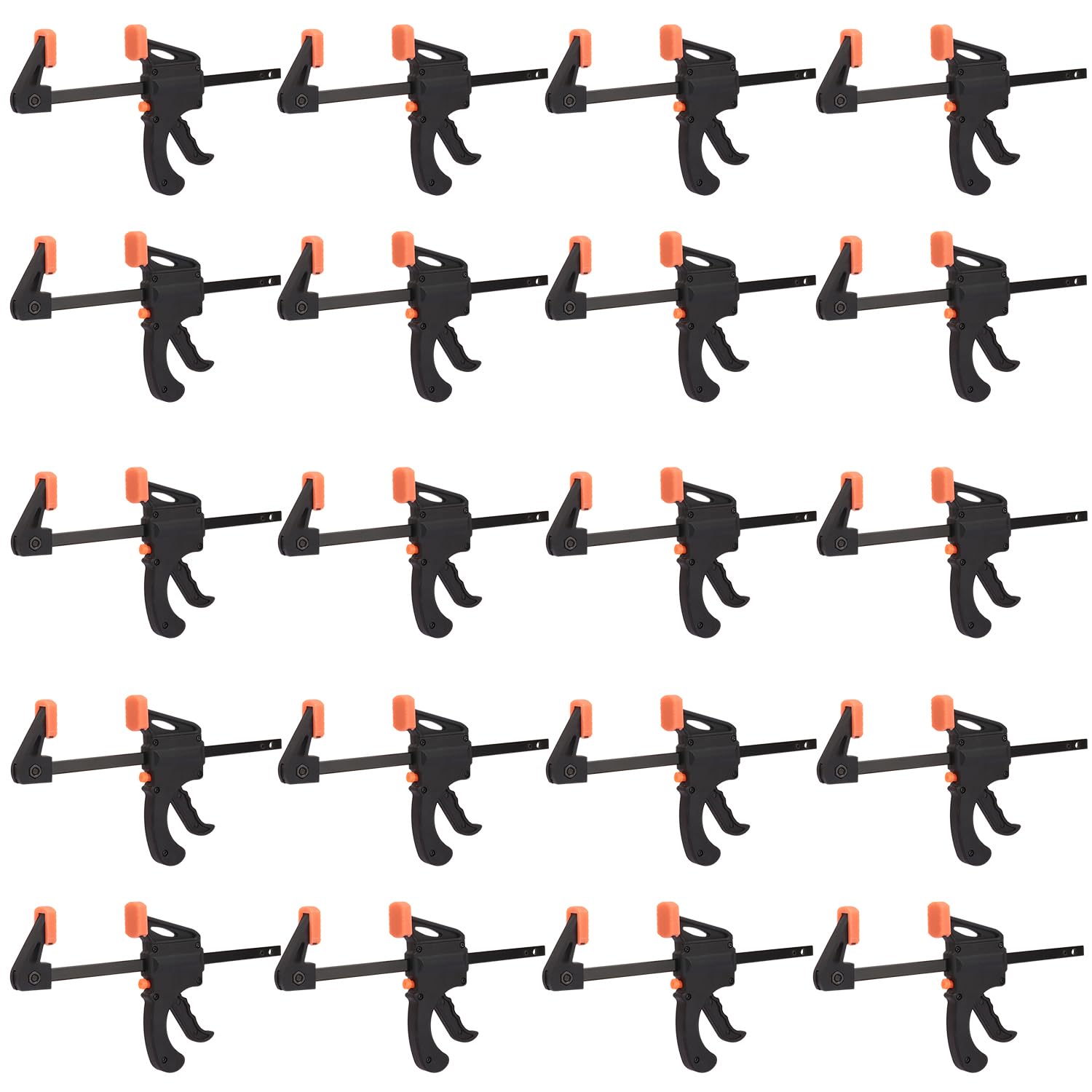 Photo 1 of 20 Pack 4 Inch F Bar Clamp, Medium Duty 70lbs One Handed Clamps/Spreader, Bar Clamps for Woodworking, Crafting, by GENHAKON