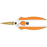 Fiskars 190520-1001 Titanium Micro-Tip Easy Action Scissors, 5 Inch, Orange
