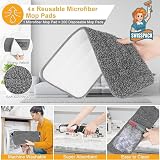 SwissPack NEW Spray Mop with 4 Microfiber Cloths 600ml Refillable Bottle Grey view 4