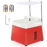 Stained Glass Grinder,Portable Glass Grinder Kit,65 W Mini DIY Grinding Tool with 5/8" &amp; 1" Replaceable Diamond Grinder Bit(110 V,Red)