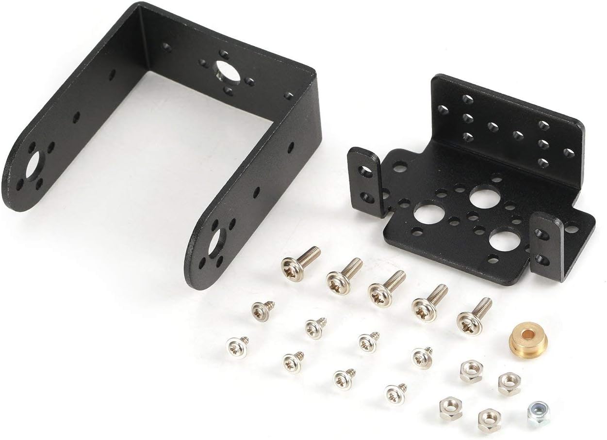 Deniseonuk 1Set/Lot Aluminum Robotic Claw Brackets For Mg995/996 Steering Gear Pan And Tilt Servos And Robot Arm Mechanical Robot Mount