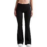 MOOSLOVER Women Flare Leggings Fold Over Bootcut Yoga Pants Casual Y2K Lounge Pants Comfy Cotton Leggings