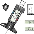 GODESON Digital Tire Tread Depth Gauge, 0-25.4 Mm/Inch Digital Tire Depth Gauge with Large LCD Display and Tire Tread Depth M