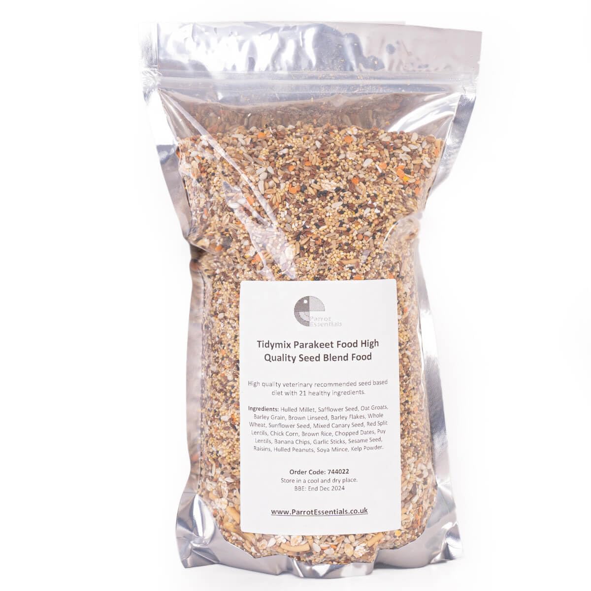 Parrot Essentials Tidymix Manifuctured Premium Quality Parakeet Diet Seed Blend (2.3 kg) - For Small Parots & Birds