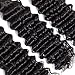 8A Brazilian Virgin Hair Deep Wave Bundles With Closure 100% Human Hair Bundles With Closure Unprocessed Virgin Hair Bundles Hair Weave Deep Curly Human Hair Extensions(14 16 18+14 free part)