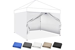 CROWN SHADES 10x10 Canopy Sidewalls (4pck) - Canopy Walls 10x10, Sidewalls for Canopy - Canopy Cover, Canopy Accessories, White