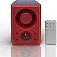 Solar Sound & Light Alarm Motion Sensor 129 Decibels Siren Sound Alert with 6 Red LED Flash Warning Strobe Security Alarm System for Farm Villa, Home, Yard, Barn, Farm