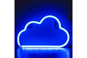 XIYUNTE Cloud Neon Sign, LED Cloud Neon Lights for Bedroom, USB or Battery Powered Cloud Neon Signs for Wall Decor Girls Kids Room Party Aesthetic Decoration Birthday Christmas Gifts, Blue