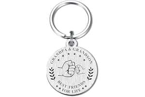 BAZLJY Fathers Day Grandpa Gifts - Keychain for Grandfather - Grandpa Birthday Gifts - Father's Day Gifts for Grandpa