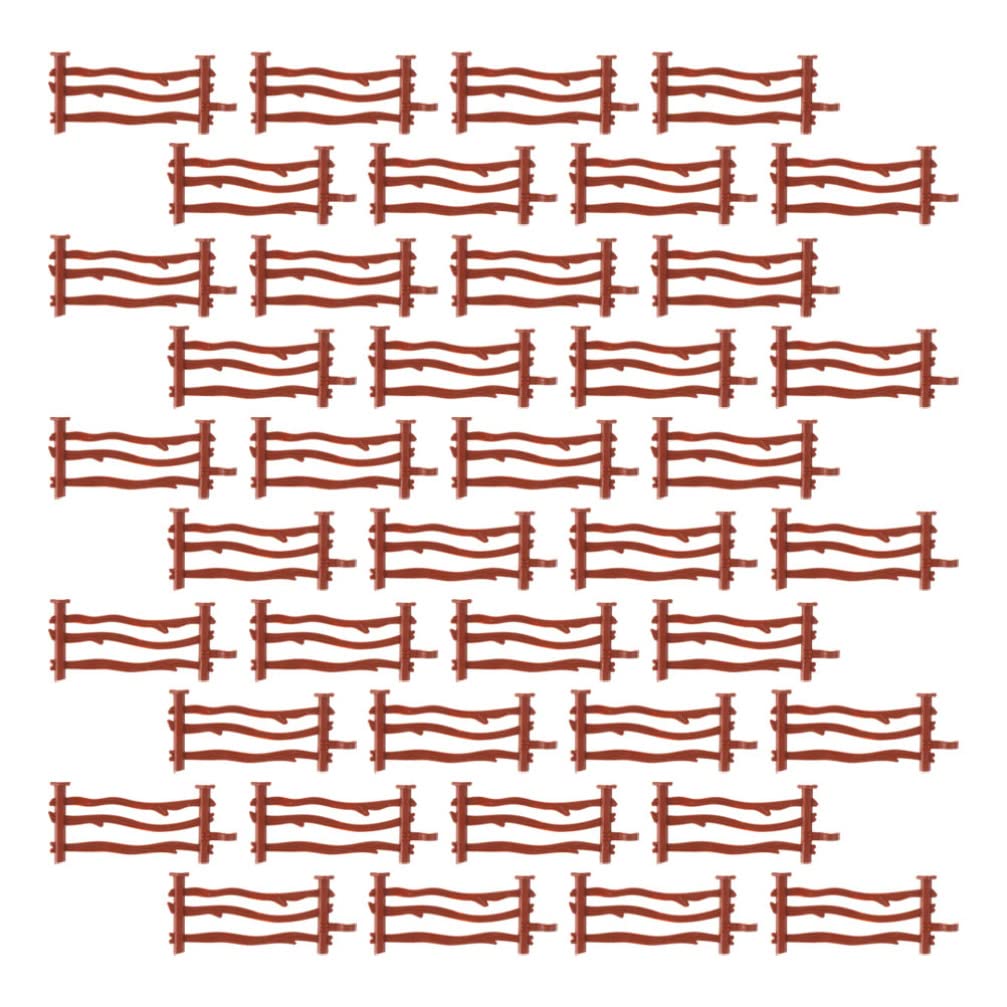 Photo 1 of Zerodeko 100PCS Toys Fence Horse Corral Fencing Accessories, Plastic Garden Fence Toys Farm Animals Horses Figurines, Panels, Paddock, for Boys Girls Kids