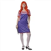 Wildarms Horror Costumes For Women Short Sleeve Nightmare Killer Doll Dress Halloween Cosplay Party Dress Outfit