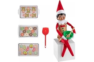 The Elf on The Shelf Itty Bitty Baker Outfit - 7 Piece Claus Couture Retired 2019 Holiday Outfit - Baking Sheets, Spoon, and Apron Included - Christmas Cookie Baking Set for Both Boy and Girl Elves