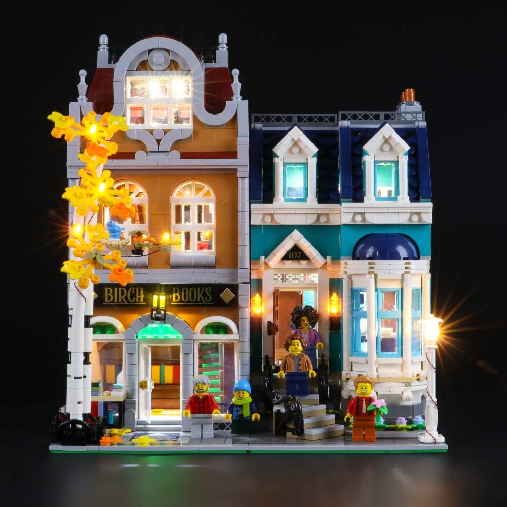 BRIKSMAX Led Lighting Kit for LEGO Bookshop Compatible with LEGO 10270 Building Blocks Model, Warm White, Yellow