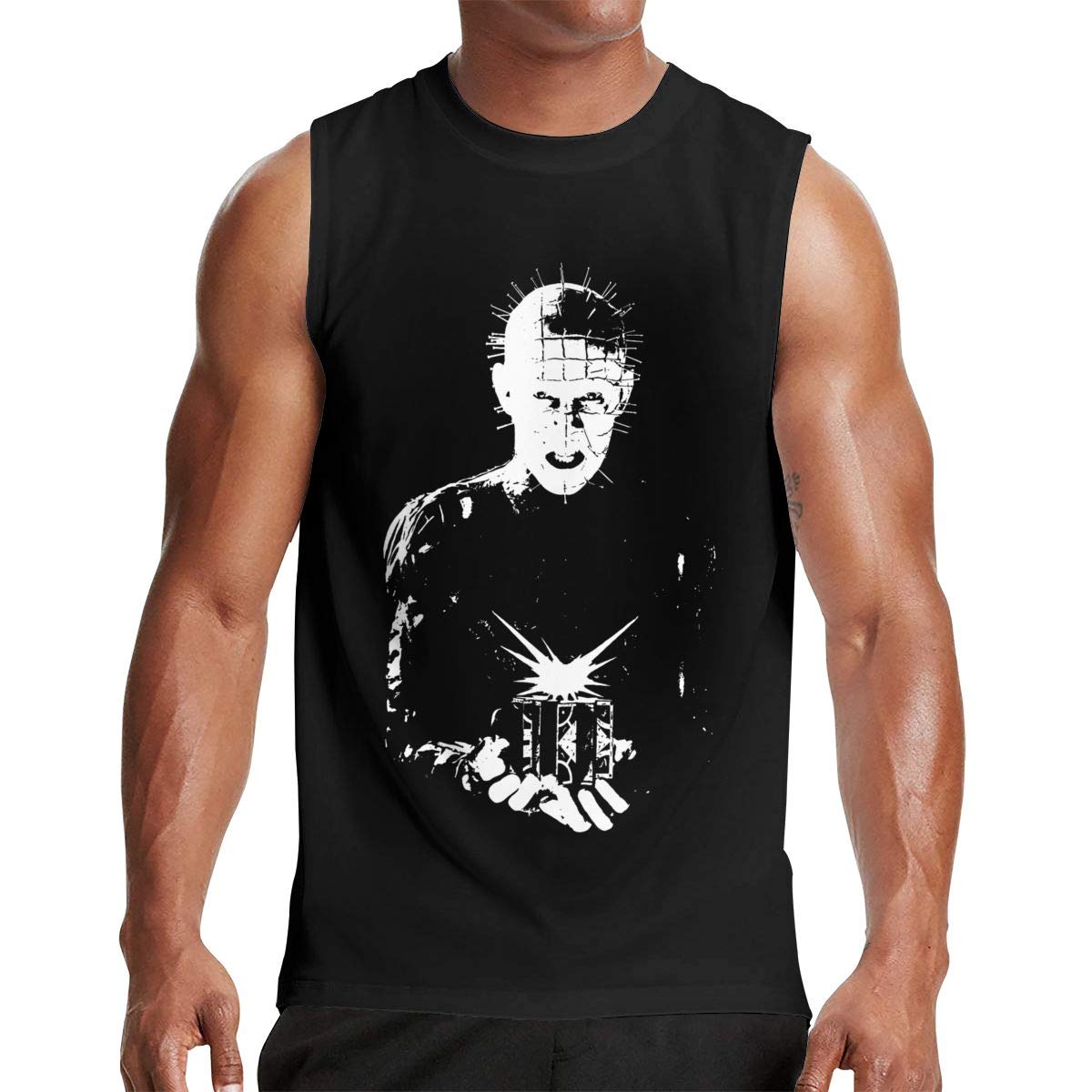 Emmanuelharrod Hellraiser Sleeveless T-shirt Workout Gym Tank Tops Black