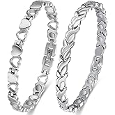 Vicmag Magnetic Bracelets for Women Titanium Steel Bracelet Strong Magnets with Adjustment Tool & Present Box