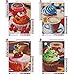 4 Pack 5D DIY Diamond Art Painting Kit Cupcake Dessert Full Drill by Number Kits, Coffee Afternoon Tea Sweets Paint with Diamonds Craft Embroidery Rhinestone Dining Decor (35x25 cm)