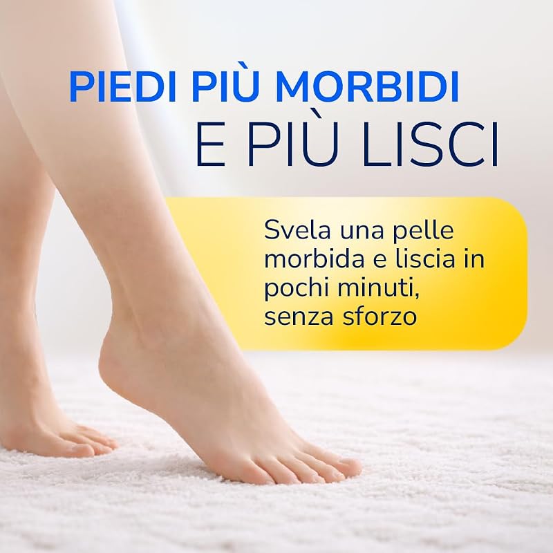 Dr. Scholl’s Lima Piedi Elettrica Rimuovi Calli - Pedicure Professionale, Rimuove Pelle Dura e Callosità, Piedi Lisci e Morbidi in Secondi, Delicata, da Viaggio, Batterie AAA Incluse